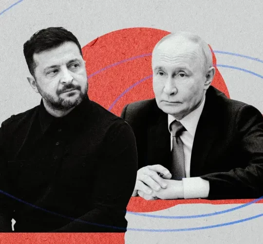 Володимир Зеленський та Володимир Путін на ілюстрації