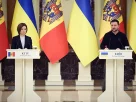 Президент Молдови Майя Санді (ліворуч) та президент України Володимир Зеленський