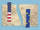 ілюстрація показує розрив у відносинах Європи та США