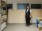 Лігіта Вісоцкіене, директорка початкової школи у Вільнюсі (Литва), у приміщенні, яке школа використовує для укриття