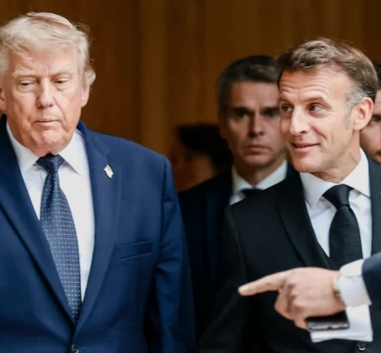 Президент США Дональд Трамп і президент Франції Еммануель Макрон