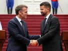 Президент Франції Еммануель Макрон пішов, а президент Чорногорії Яков Мілатович — на пресконференції в четвер у Цетинє
