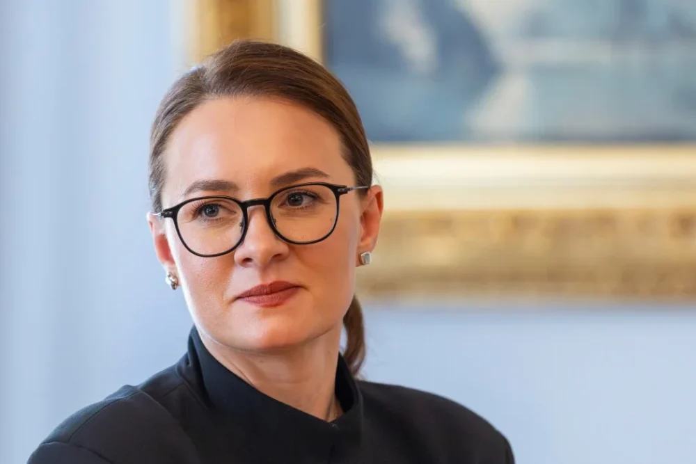 Прем’єр-міністр України Юлія Свириденко прибуває на зустріч із президентом Литви Гітанасом Науседою до Президентського палацу у Вільнюсі, Литва, у понеділок, 1 червня 2026 року