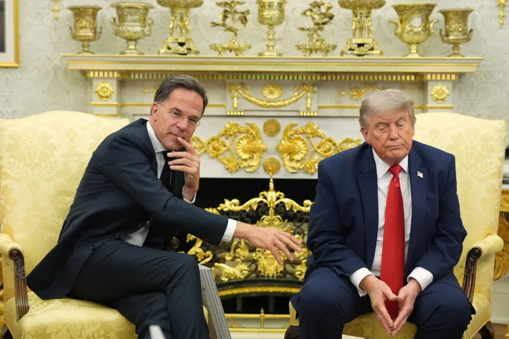 генеральний секретар НАТО Марк Рютте з Дональдом Трампом