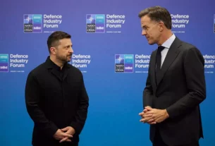 Президент України Володимир Зеленський зустрічається з генеральним секретарем НАТО Марком Рютте на саміті в Туреччині 7 липня 2026 року