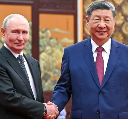 Президент Росії Володимир Путін і президент Китаю Сі Цзіньпін у Пекіні, 20 травня 2026 року