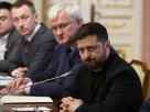 Володимир Зеленський на засіданні української делігації