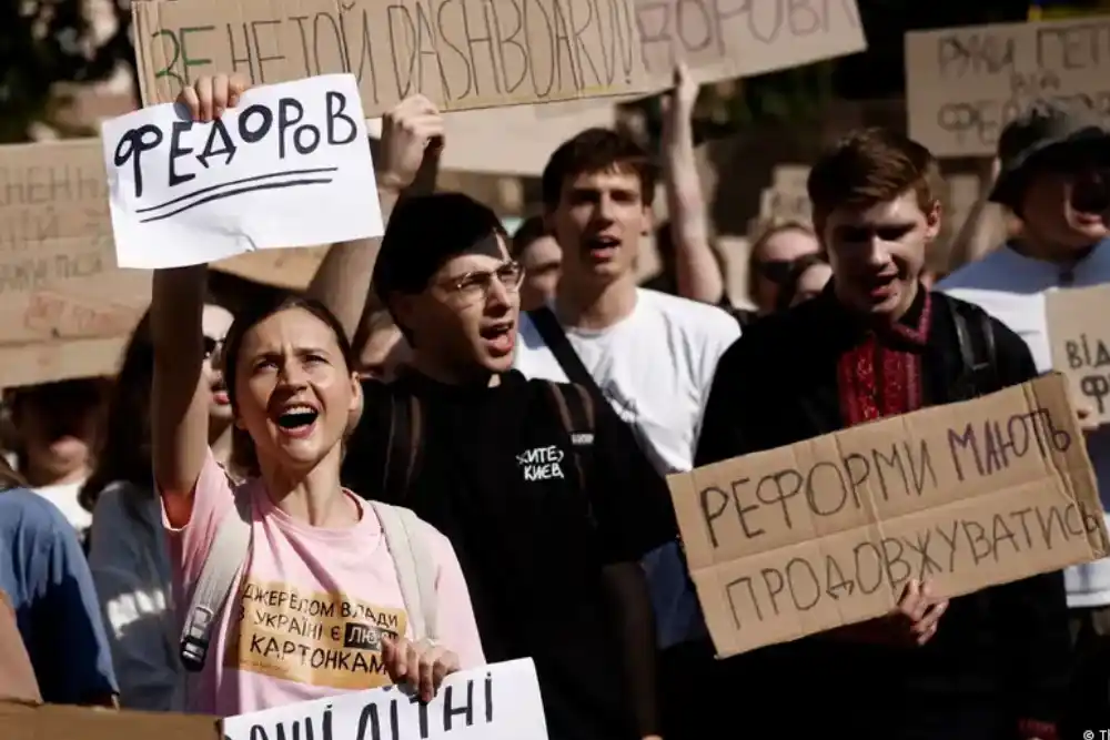 невеликі локальні протести за підтримку Федорова