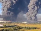 горить логістичний термінал у Росії після атаки українськиї дронів