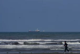 Узбережжя Каспійського моря в Бандар-Анзалі, Іран, наприкінці минулого року