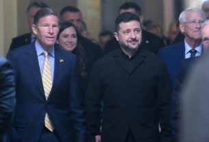 Володимир Зеленський під час зустрічі прибуття до Америки