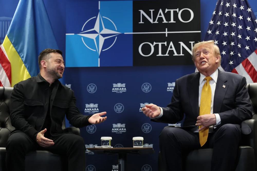 Зеленський та Трамп на зустрічі НАТО