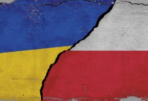 прапори України та Польщі ілюстрація