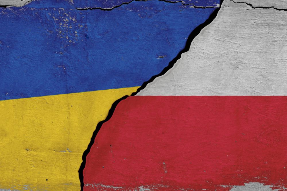 прапори України та Польщі ілюстрація
