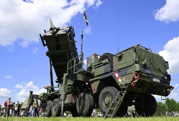 Ракетопускова установка системи протиповітряної оборони «Патріот» на військовій виставці в Німеччині