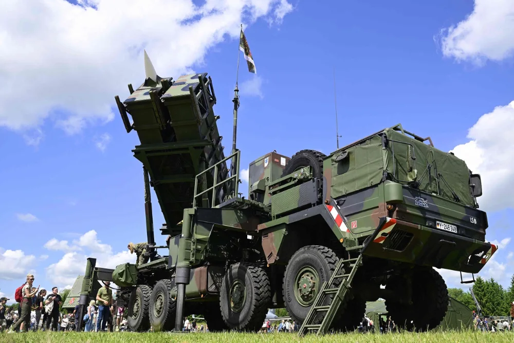 Ракетопускова установка системи протиповітряної оборони «Патріот» на військовій виставці в Німеччині