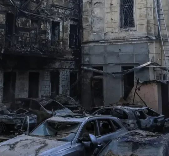 руйнування у Одесі від час останнього ракетного обстрілу міста