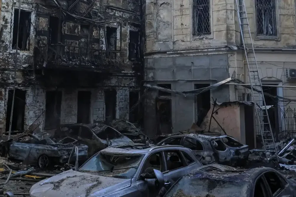 руйнування у Одесі від час останнього ракетного обстрілу міста