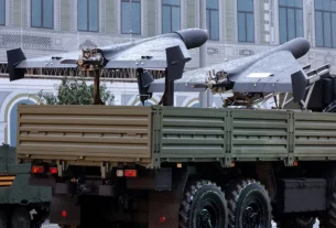 транспортування дронів типу Шахед на параді у Москві