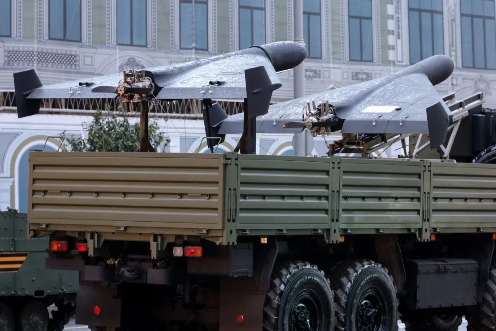 транспортування дронів типу Шахед на параді у Москві