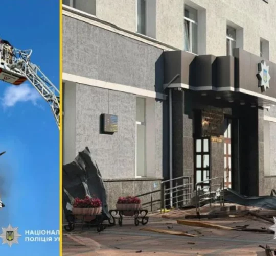 поліцейська дільниця на Житомирщині була уражена реактивним дроном