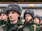 23 лютого 2023 року російські призовники беруть участь у параді в Сочі, Росія