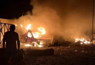 пожежа після останнього обструлу Києва Росією