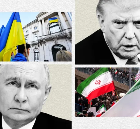 ілюстрація де зображені два президенти США та Росії