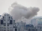 Київ у диму після атаки Росії на місто