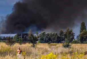 Удари Росії по складах з продовольством у околицях Києва, що призвело до дефіциту продуктів харчування