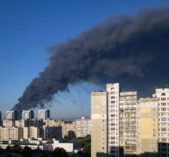 наслідки російських бомбордувань міста Києва