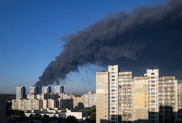 наслідки російських бомбордувань міста Києва