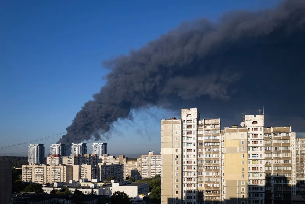 наслідки російських бомбордувань міста Києва
