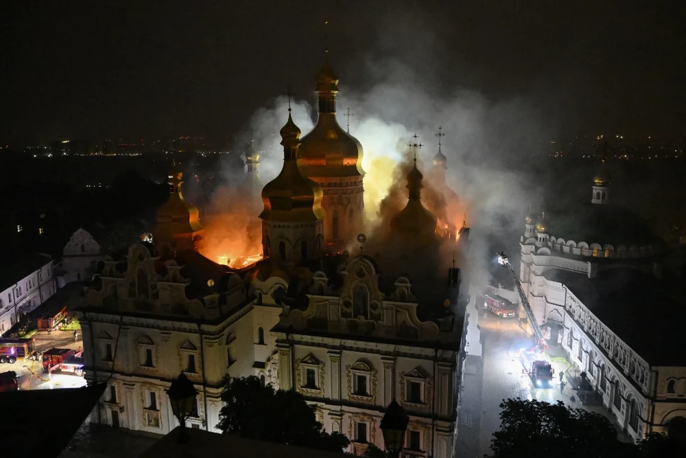 ліквідація пожежі у Києво-Печерській Лаврі