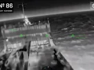 Знімок екрана з відео, знятого дроном і опублікованого 12 липня 2026 року українськими силами, зафіксовано атаку на російське судно в морі