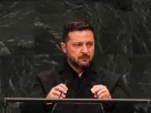 Президент України Володимир Зеленський виступає під час 81-ї сесії Генеральної Асамблеї Організації Об’єднаних Націй у штаб-квартирі ООН у середу, 23 вересня 2026 року