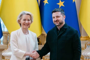 Урсула фон дер Ляєн та президент України Володимир Зеленський