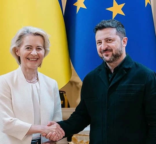 Урсула фон дер Ляєн та президент України Володимир Зеленський