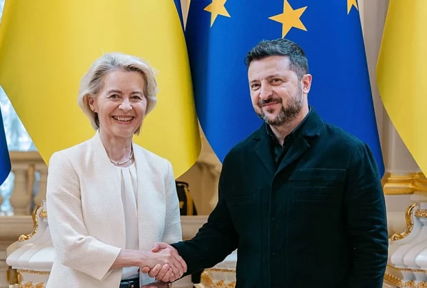 Урсула фон дер Ляєн та президент України Володимир Зеленський
