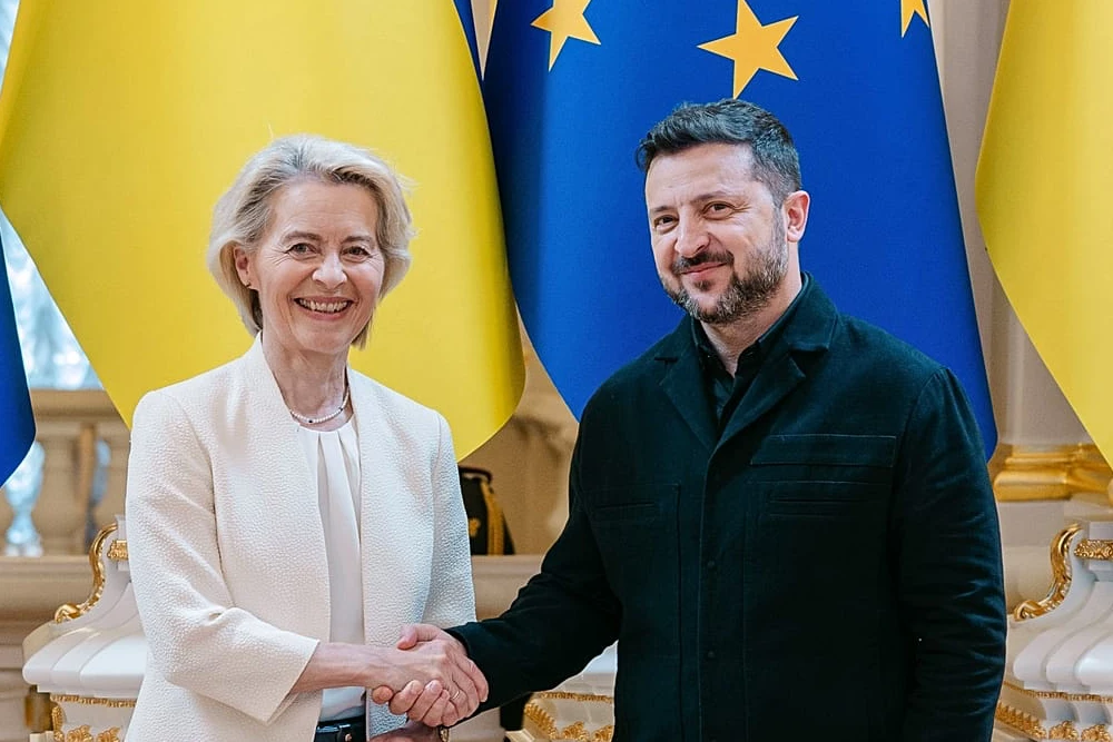 Урсула фон дер Ляєн та президент України Володимир Зеленський