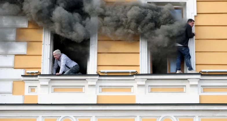 Національна академія наук України в Києві зазнала удару російського безпілотника у понеділок 28 вересня 2026 року