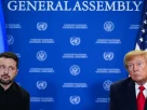 Володимир Зеленський та Дональд Трамп сидять поруч на зустрічі в ООН