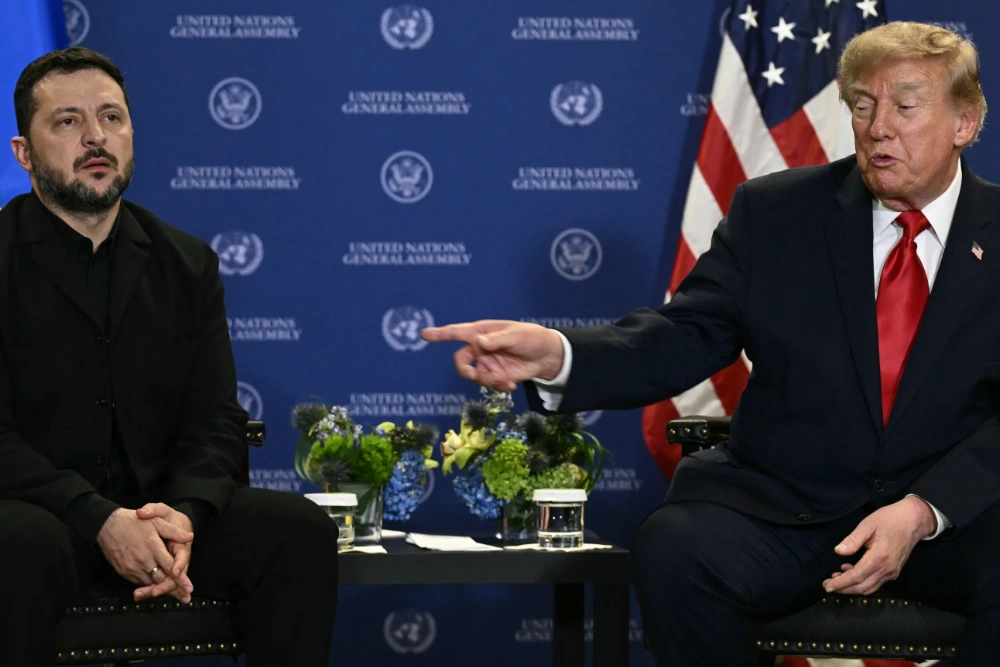 Президент США Дональд Трамп разом із президентом України Володимиром Зеленським на полях 81-ї сесії Генеральної Асамблеї ООН у Нью-Йорку 22 вересня 2026 року