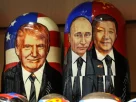 Минулого місяця у Санкт-Петербурзі продавалися матрьошки із зображеннями Дональда Трампа, Володимира Путіна та Сі Цзіньпіна