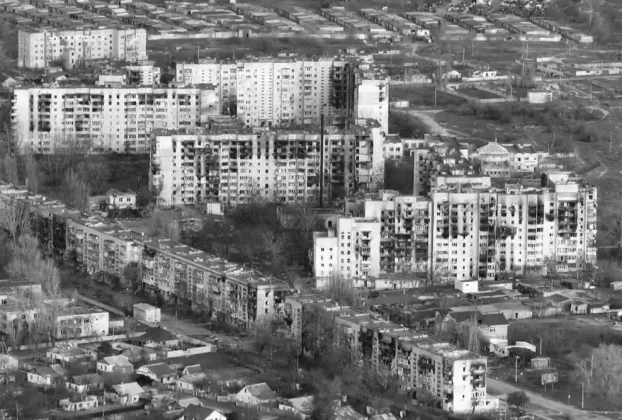 Зруйноване місто Олешки, Україна