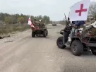Гуманітарний конвой вирушив до міста Олежки під супроводом військових