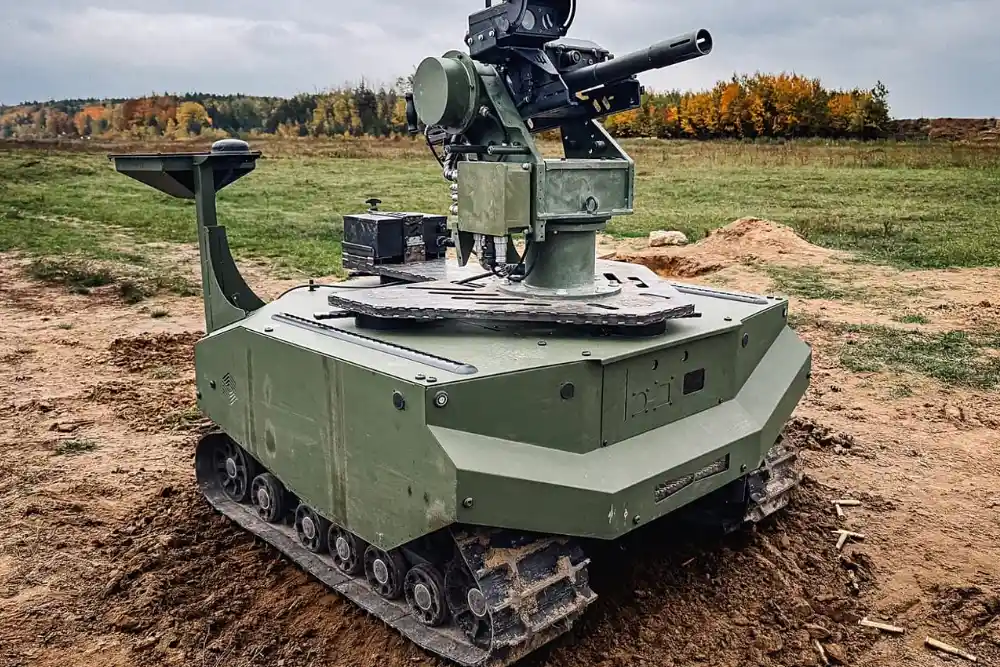 Безпілотний наземний транспортний засіб (UGV) GEREON від ARX Robotics з роботом SABER від Roboneers